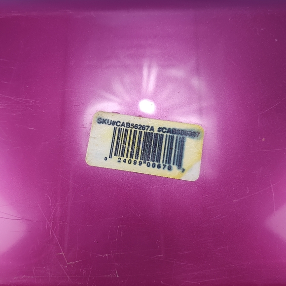 Caboodles Organizer Makeup Case Large Dark Pink Lips 3 Tier + Mirror VG - Picture 12 of 12